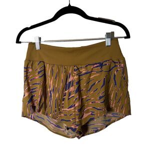 Joy Lab Shorts Women's Small Lined Green Printed Athletic Colorful Active